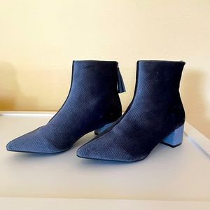 Light blue velvet boots! Only worn once!